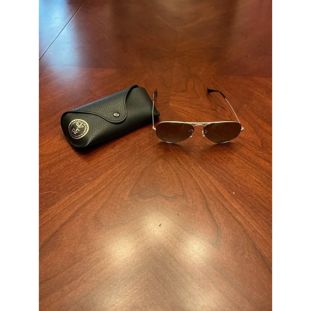Ray-Ban RB3025 Aviator Silver Frame Custom Silver Lenses 58mm (16)